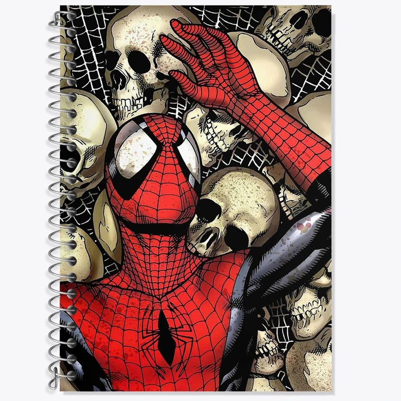 دفتر زبان 50 برگ خندالو مدل دو خط طرح مرد عنکبوتی Spider Man کد 13190