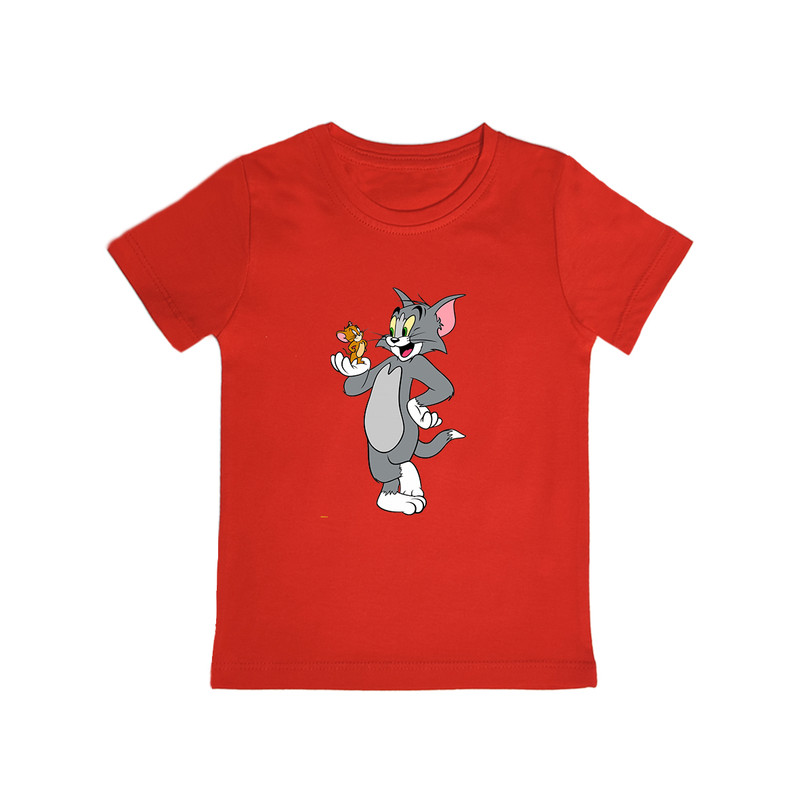 تی شرت آستین کوتاه پسرانه مدل Tom&jerry R040