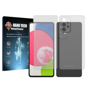 Nano tech transparent screen protector suitable Samsung Galaxy A52s 5G mobile phone along with back of the phone