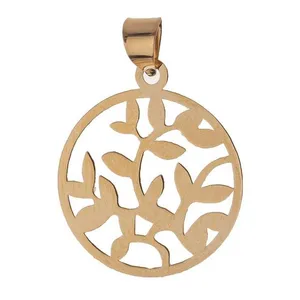 آویز گردنبند طلا 18 عیار زنانه قیراط طرح برگ کد GH4355