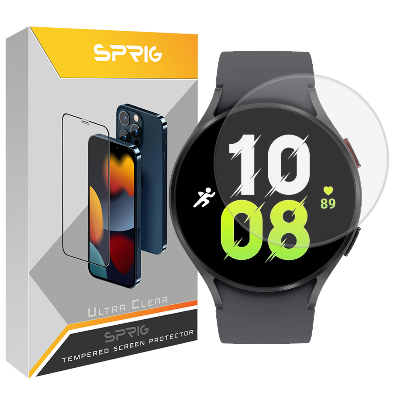 محافظ صفحه نمایش شیشه ای اسپریگ مدل SPG مناسب برای ساعت هوشمند سامسونگ Galaxy watch 5 44mm