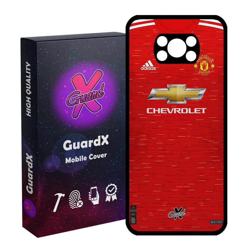 کاور گارد ایکس طرح Manchester United مدل Glass10248 مناسب برای گوشی موبایل شیائومی Poco X3 Pro