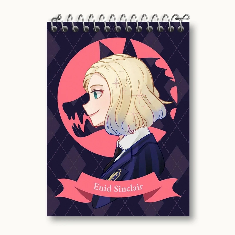 دفتر یادداشت 50 برگ خندالو مدل سریال ونزدی Wednesday کد 25228