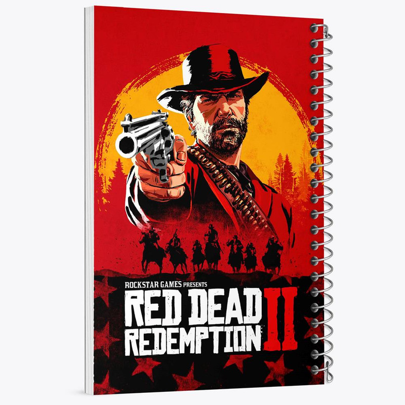 دفتر مشق 50 برگ خندالو مدل Red Dead کد 10293