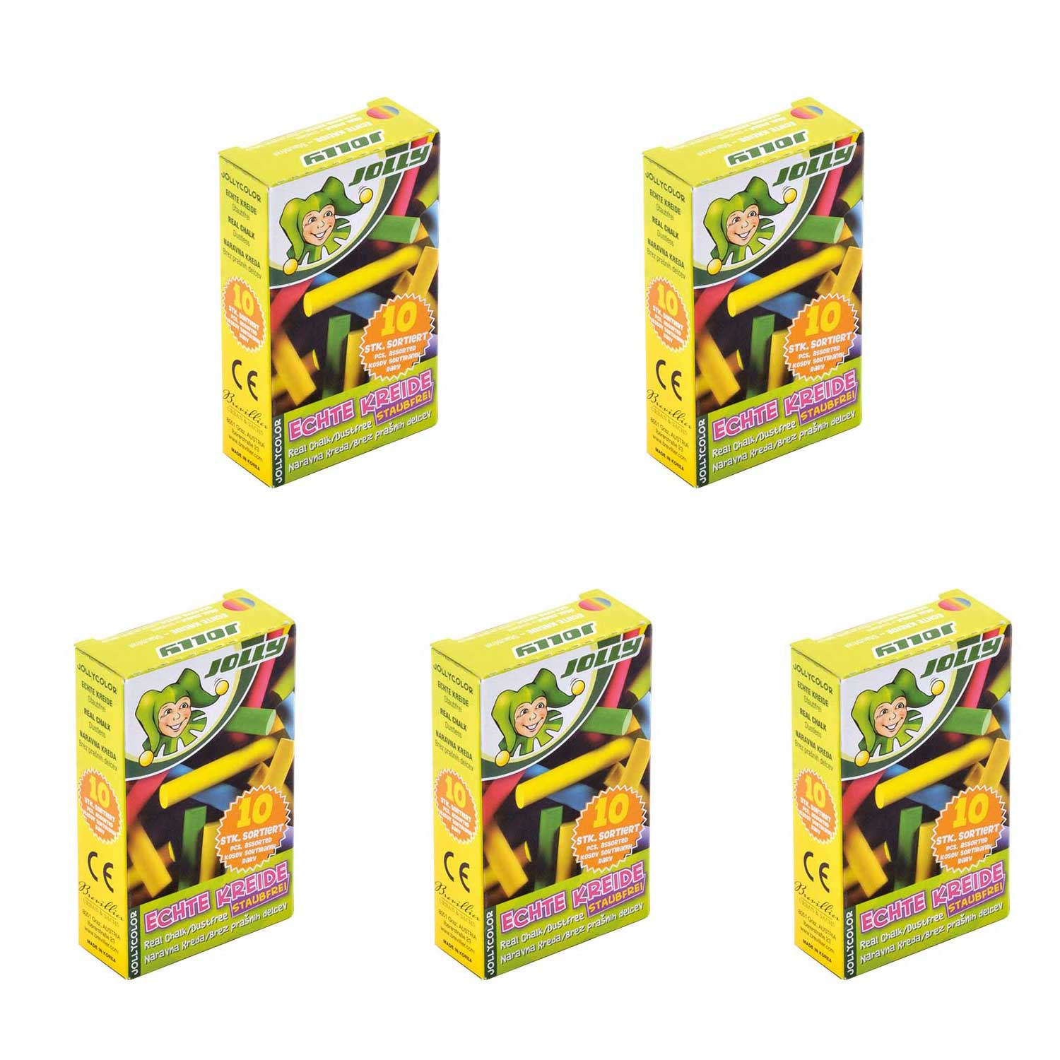 گچ  10 رنگ جولی مدل 0003-8300 بسته 5 عددی