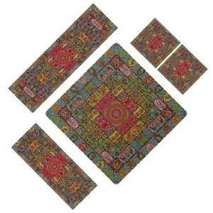 ست 5 تکه رومیزی ترمه حسینی مدل وصال