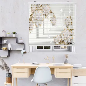 پرده زبرا زیو مدل سیلوئت 3D1332 سایز 150x150 سانتی متر