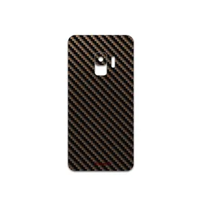 MAHOOT Glossy-Brown-Fiber Cover Sticker for Samsung Galaxy S9