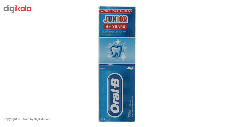 خمیر دندان کودک اورال بی مدل Junior +6 Years حجم 75 میلی لیتر