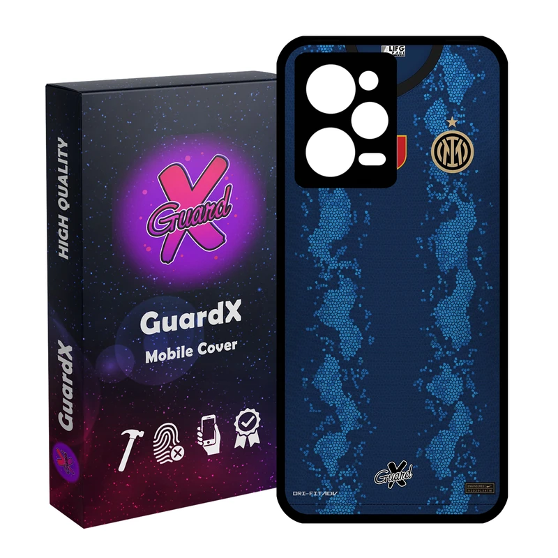 کاور گارد ایکس طرح Inter Milan مدل Glass10400 مناسب برای گوشی موبایل شیائومی Redmi Note 12 Pro 5G/Poco X5 Pro 5G/Note 12 Pro Pro speed