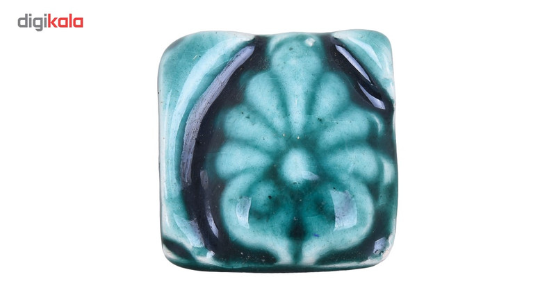 انگشتر سفالی گالری بی بی طرح مربع لوتوس مدل 00-19
