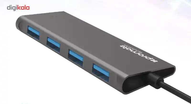 هاب USB-C چهار پورت پرومیت مدل SYNCHUB-C4
