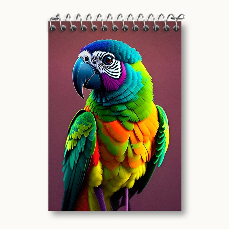 دفتر یادداشت 50 برگ خندالو طرح طوطی کد N3565