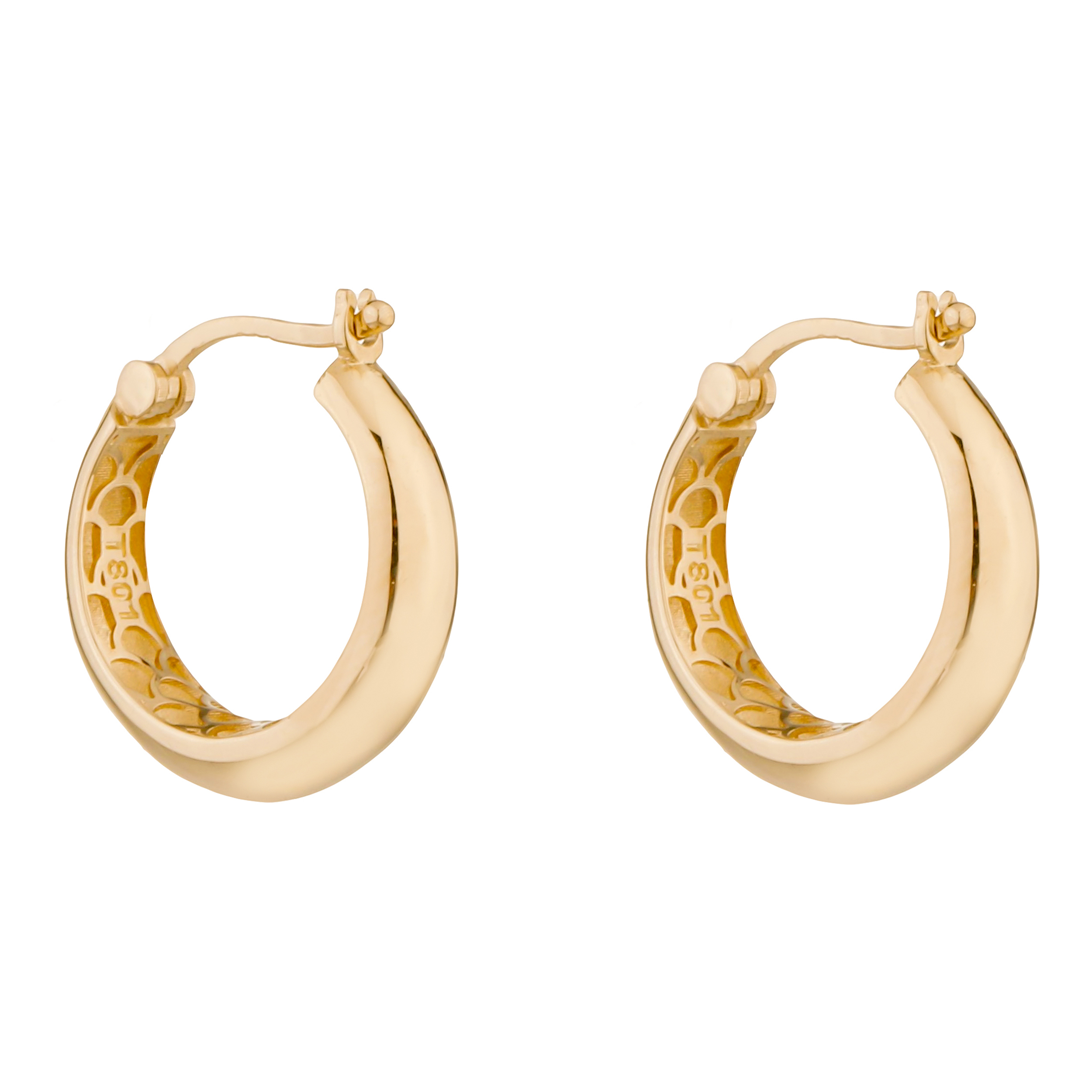 گوشواره حلقه‌ای طلا 18 عیار زنانه گلدم مدل E-3070063