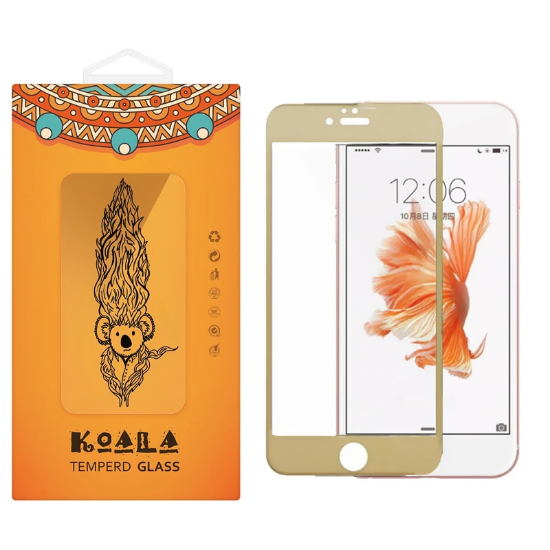 محافظ صفحه نمایش شیشه ای کوالا مدل Full Cover مناسب برای گوشی موبایل اپل آیفون 6/ 6S