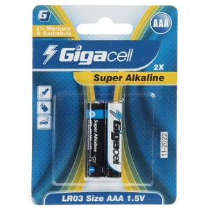 باتری نیم قلمی گیگاسل مدل Super Alkaline بسته 2 عددی