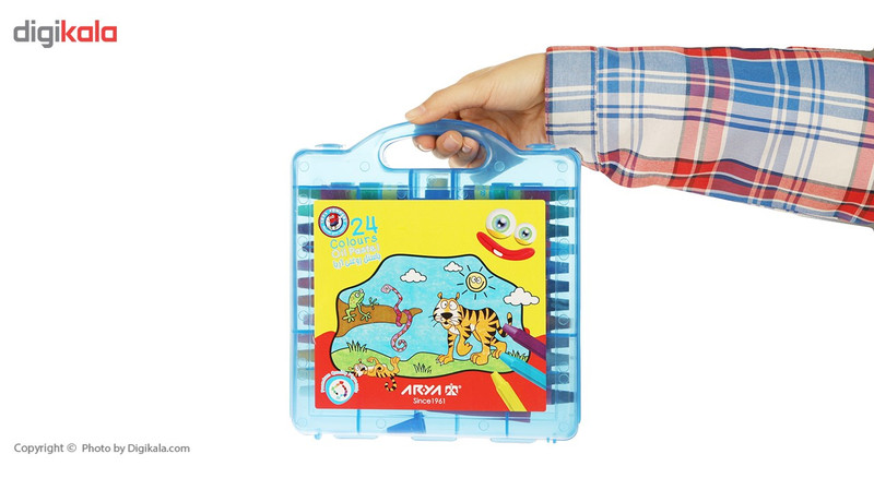 پاستل روغنی 24 رنگ آریا مدل 2031