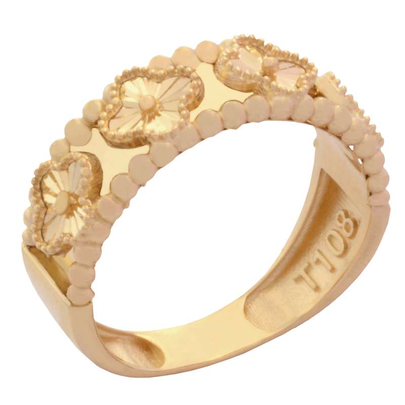 انگشتر طلا 18 عیار زنانه طلای مستجابی مدل ونکلیف کد T108-5564