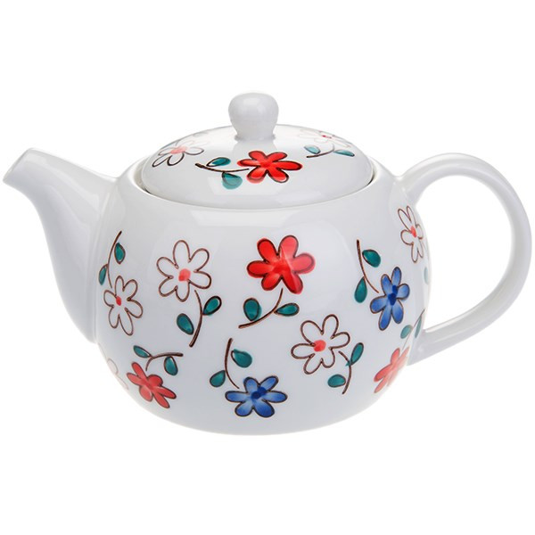 قوری طرح گل سان مدل S001-E حجم 0.8 لیتر