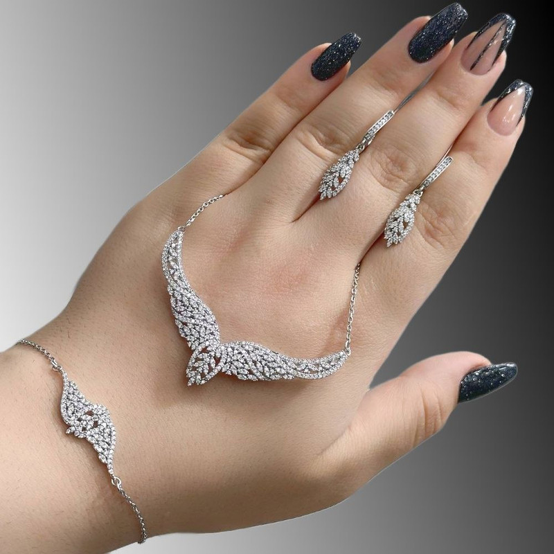 نیم ست نقره زنانه مدل MRJ10251