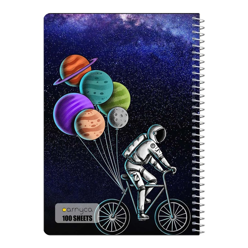 دفتر شطرنجی 100 برگ سیمی کارنیکا طرح فضا Space کد 43506