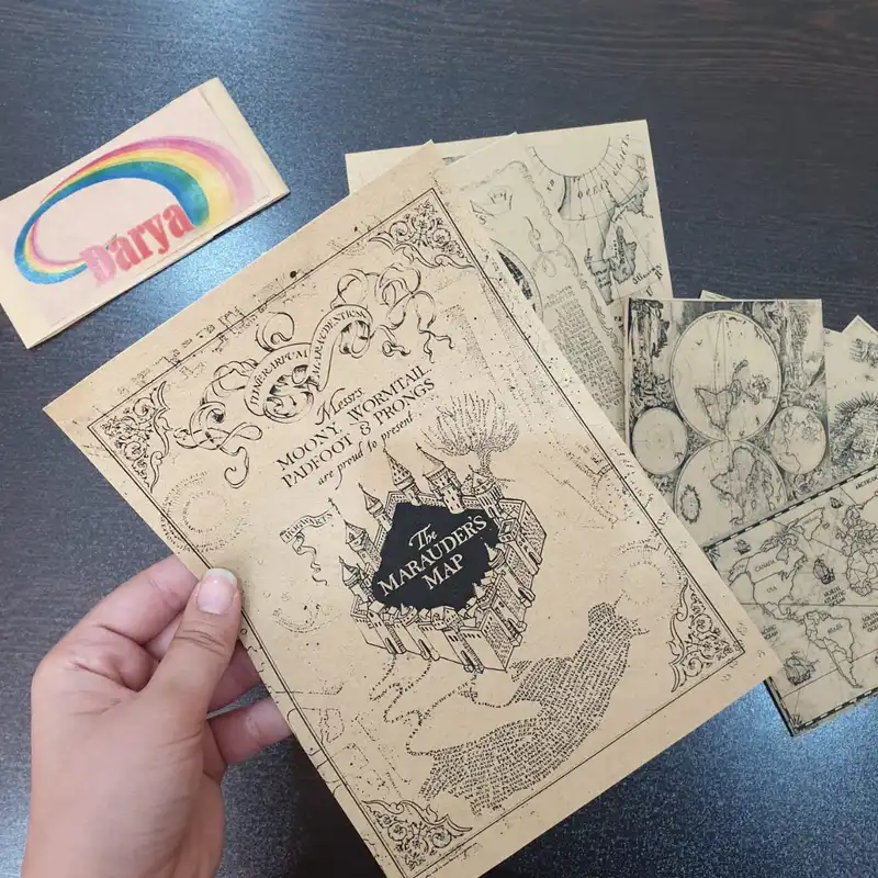 کاغذ رنگی دریا مدل اسکرپ بوک طرح نقشه وینتج کد 02 بسته 8 عددی