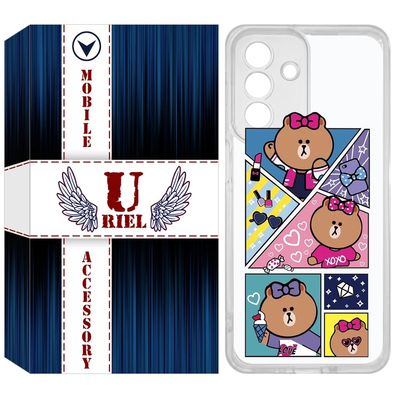 کاور یوریل مدل Clear کد 13 طرح Brown مناسب برای گوشی موبایل سامسونگ Galaxy A26