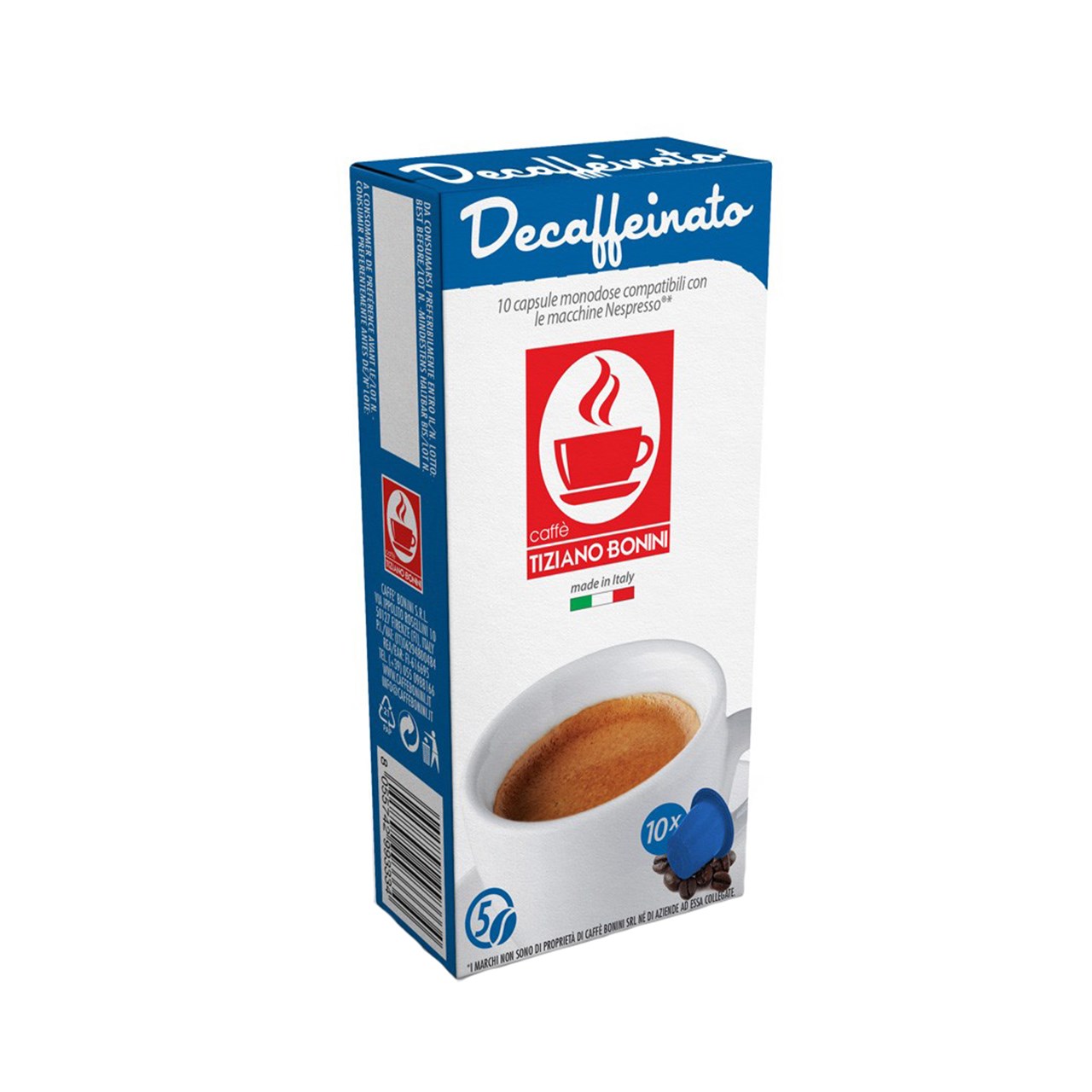 کپسول قهوه تیزیانو بونینی مدل Decaffeinato