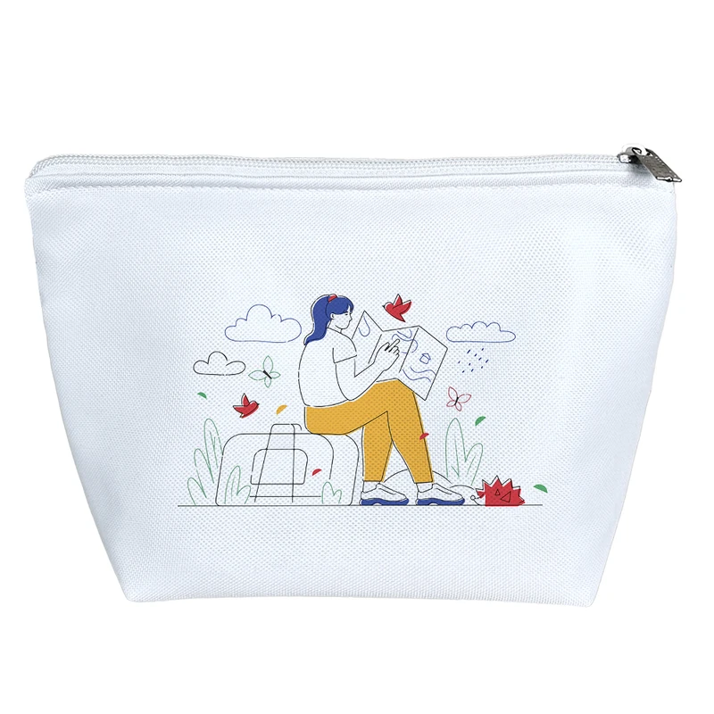 کیف لوازم آرایش دخترانه خندالو مدل دختر نقاش کد 5287