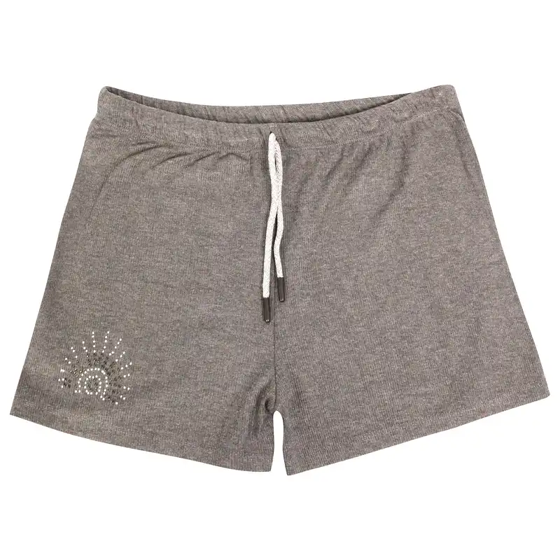 ست تاپ و شلوارک زنانه کوزا مدل 3712 رنگ خاکستری