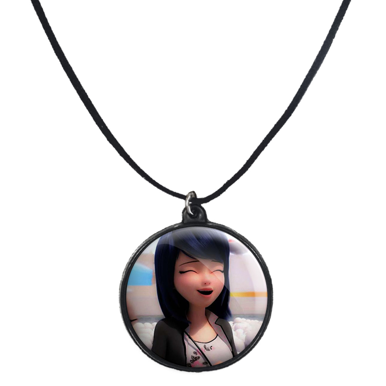 گردنبند پرمانه طرح کفشدوزکی کد pmb.7520 مدل دو طرفه