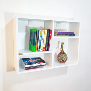 کتابخانه دیواری چهار طبقه چوبیکو مدل bookshelf761