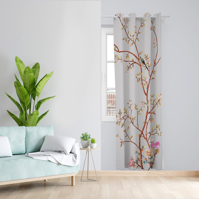 پرده مدل بهار مخمل پانچی کد 11140 سایز 140x200 سانتی متر