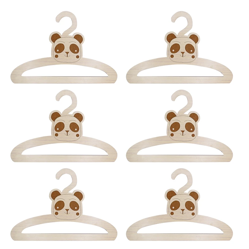 چوب لباسی کودک مدل پاندا کدB01 بسته 6 عددی