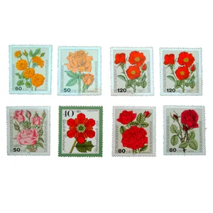 تمبر یادگاری مدل گل کد bc-1615 مجموعه 8 عددی