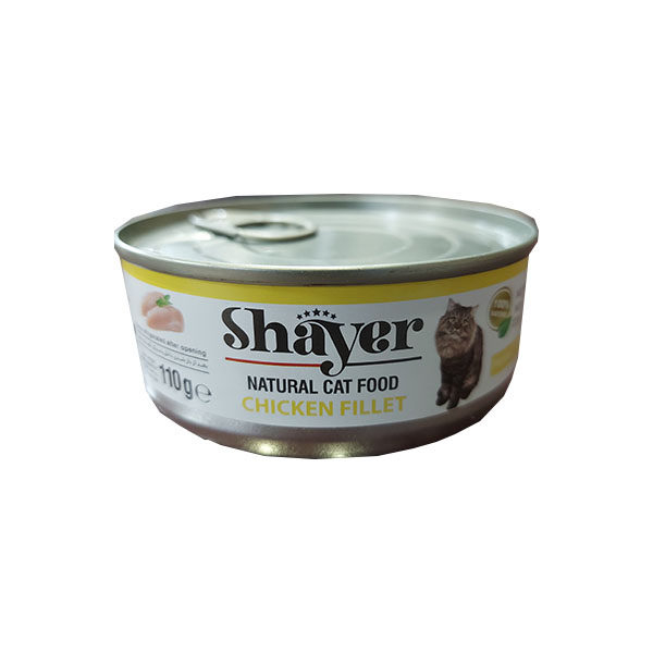 کنسرو گربه شایر مدل فیله مرغ وزن 110 گرم