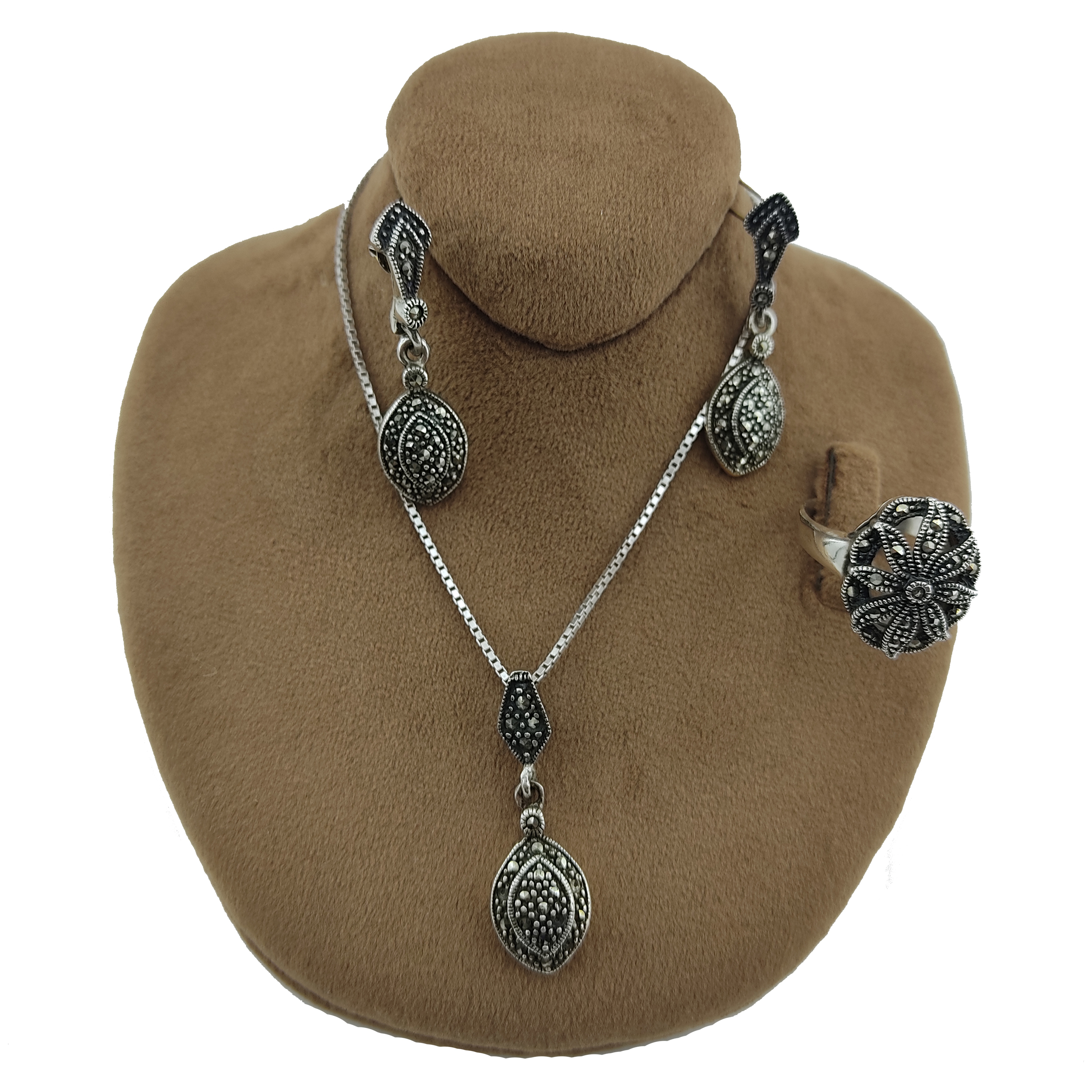 نیم ست نقره زنانه مدل 0212