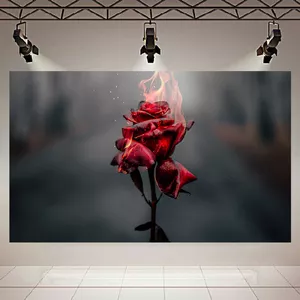 پوستر پارچه ای طرح گل مدل رز سوزان