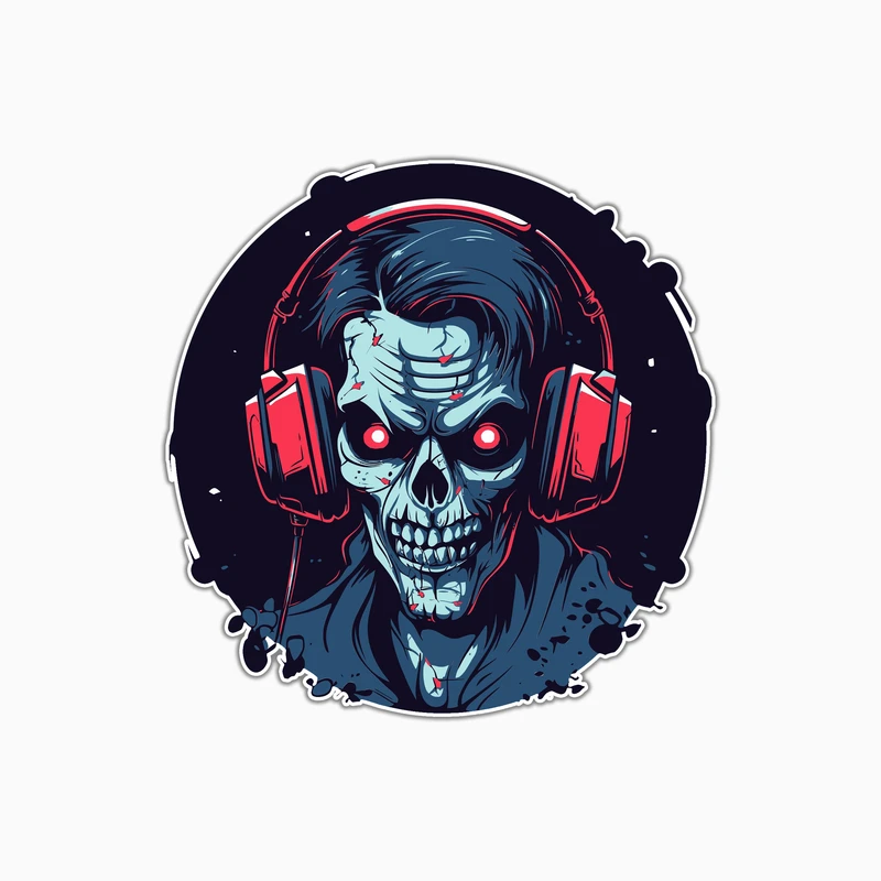 استیکر لپ تاپ و موبایل بووم طرح دیجی زامبی مدل Street Art کد MA116