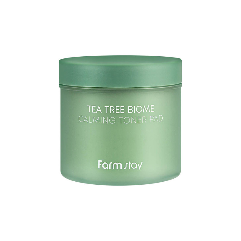 پد تونر پاک کننده صورت فارم استی مدل tea tree مناسب انواع پوست حجم 70 میلی لیتر بسته 70 عددی