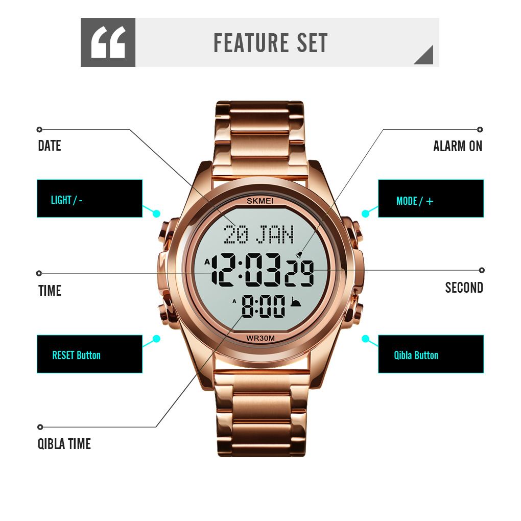 ساعت مچی دیجیتال مردانه اسکمی مدل 1667RG  -  - 9