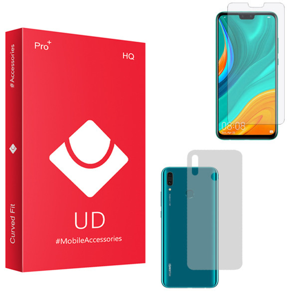 محافظ صفحه نمایش یو دی مدل HQ مناسب برای گوشی موبایل هوآوی Y9 2019 به همراه محافظ پشت گوشی