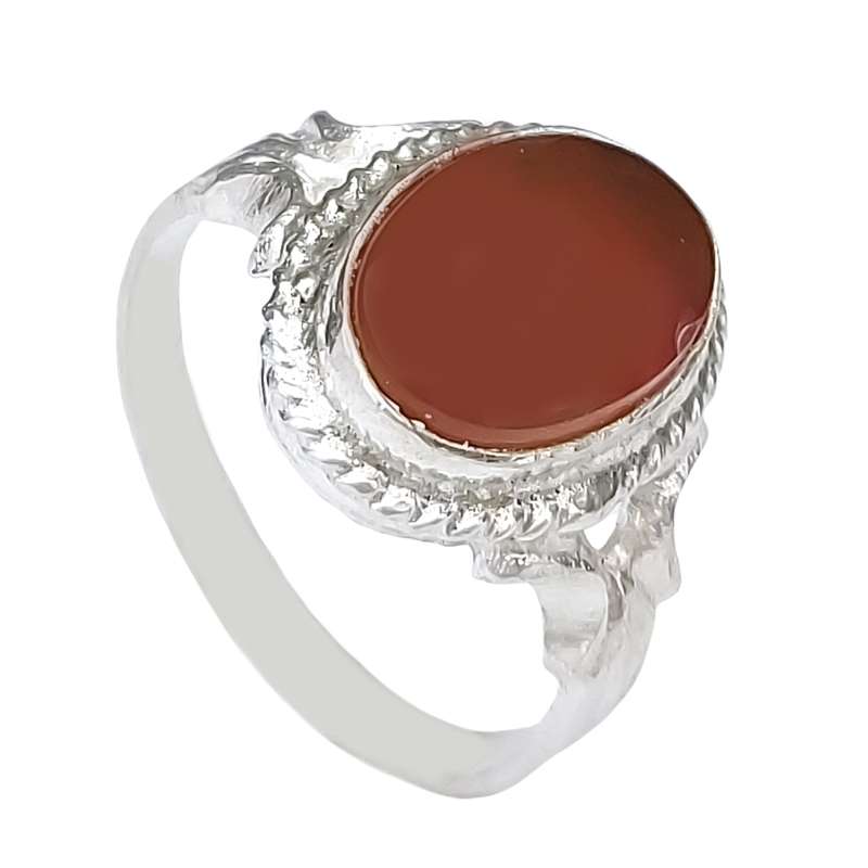 انگشتر نقره زنانه مدل عقیق یمنی حرز دار کد VA7583