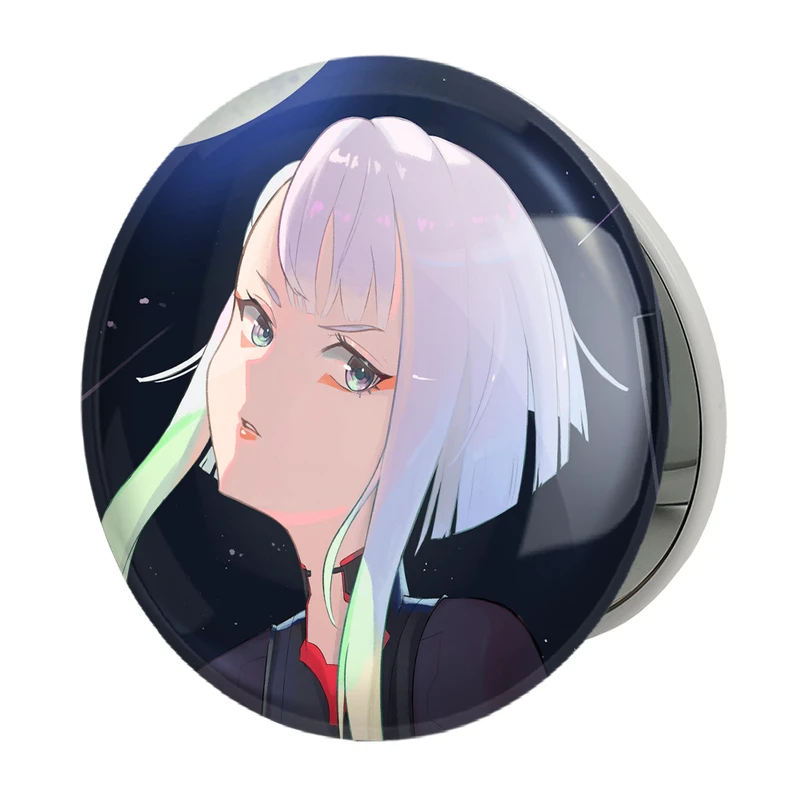 آینه جیبی خندالو طرح ربکا انیمه سایبر بانک Cyberpunk مدل تاشو کد 22461 