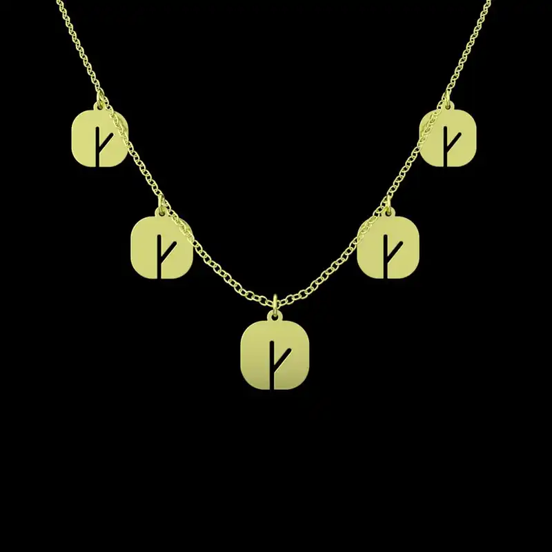 گردنبند طلا 18 عیار زنانه مدوپد مدل برگ کد RNA15953