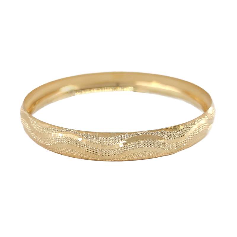 النگو طلا 18 عیار زنانه طلا و جواهر سازی افرا مدل موج 576 النگو طلا 18 عیار زنانه طلا و جواهر سازی افرا مدل موج 576