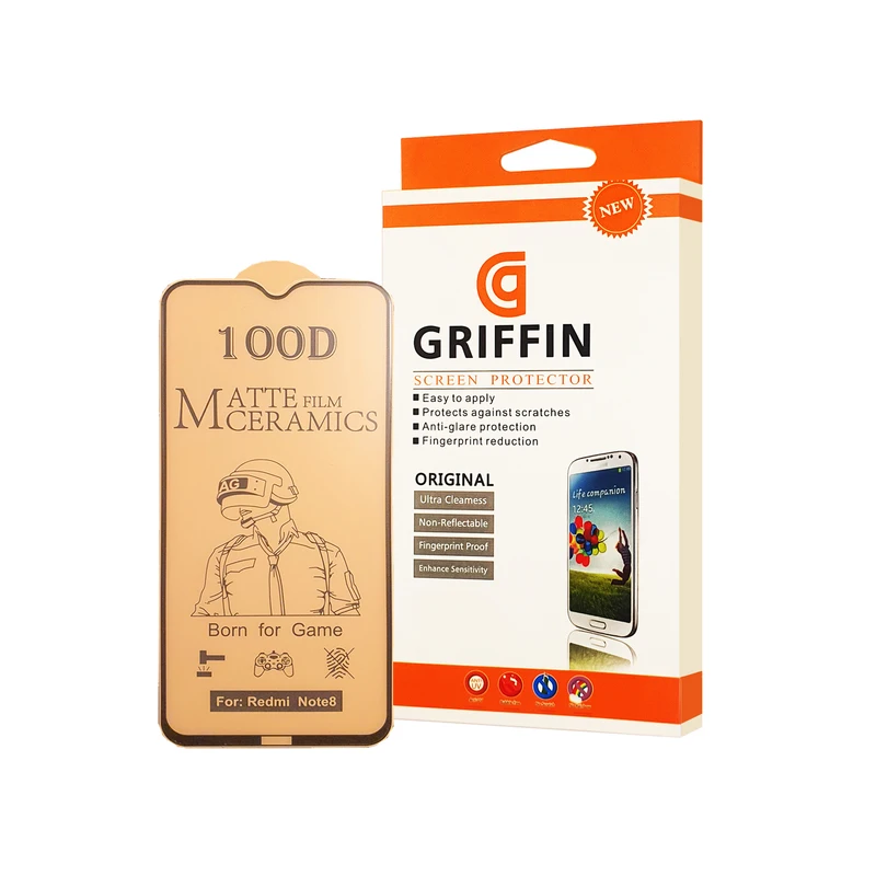 محافظ صفحه نمایش سرامیکی مات گریفین مدل FLCRM GN to مناسب برای گوشی موبایل شیائومی Redmi Note 8