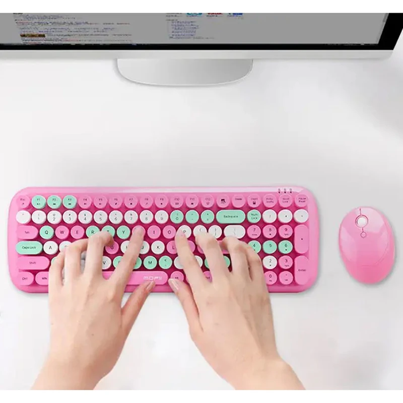 عکس شماره 5 : کیبورد و ماوس بی سیم مافی مدل candy xr، سوییچ ممبران ، full size