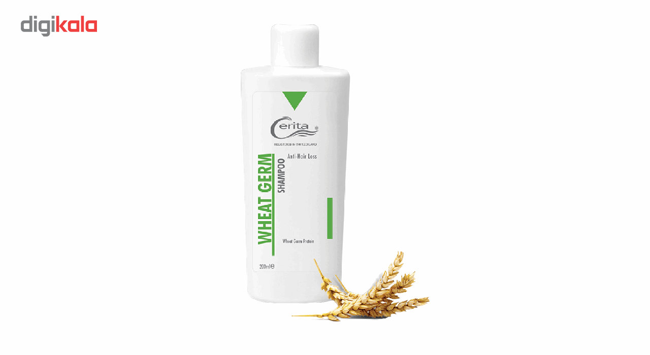 شامپو تقویت کننده و ضد ریزش جوانه گندم سریتا مدل Wheat Gream حجم 200 میلی لیتر