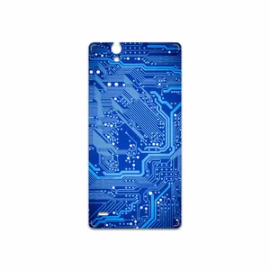 MAHOOT Blue Printed Circuit Board Cover Sticker for Sony Xperia C4
